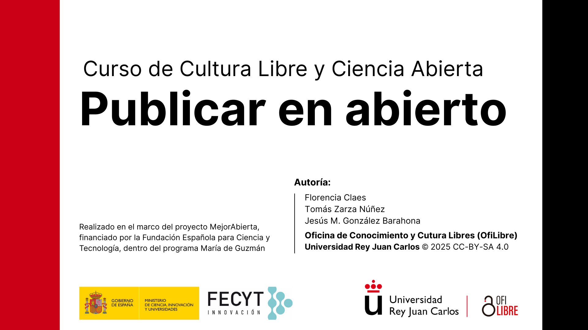 Tertulia sobre publicación en abierto